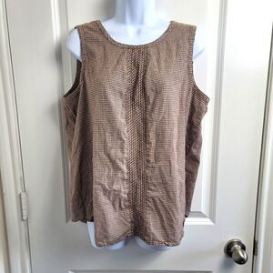 APRIL CORNELL Sleeveless Gingham Top